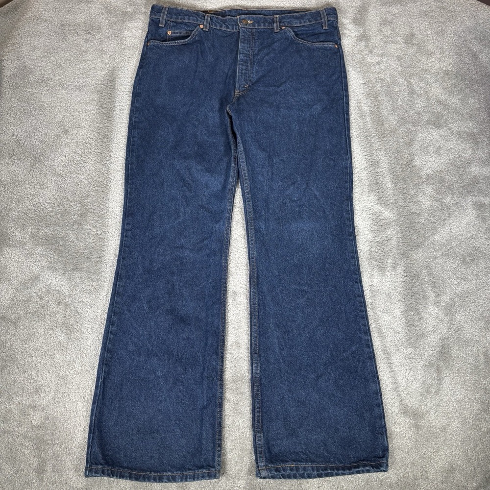 Vintage Levis 517 Jeans Mens 40x32 Bootcut Orange Tab Dark Wash Blue Denim 1997